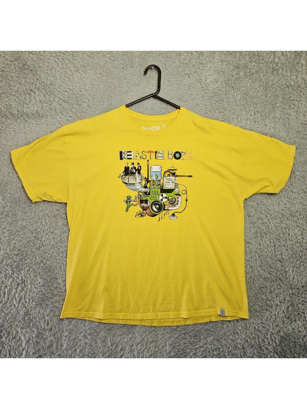 Beastie Boys T Shirt Vintage 2007 The Mix Up Y2K Yellow Men 2XL